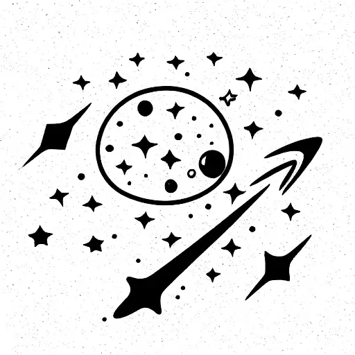 Space Themed Galaxy With Astronaut