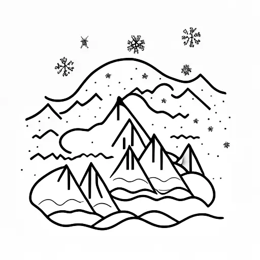 A Snowboarder Riding Down A Mountain Under A Starry Sky