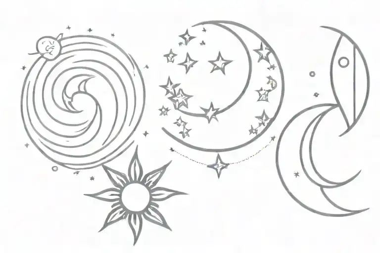 Sun And Moon And Sea