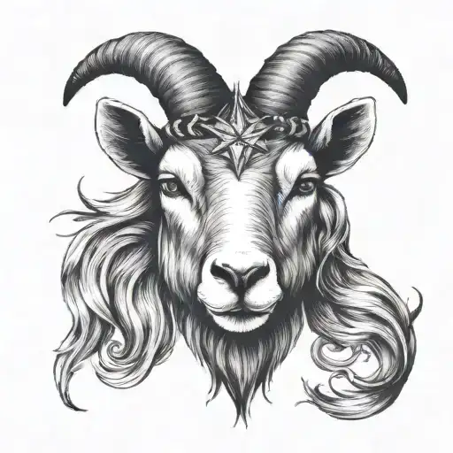 Add Five Stars In A Circle Around The Goat