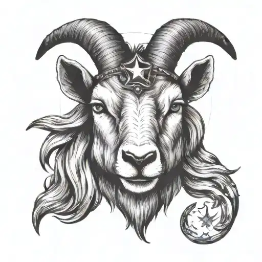 Add Five Stars In A Circle Above The Goat