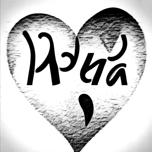 The Word Papa With A Love Heart