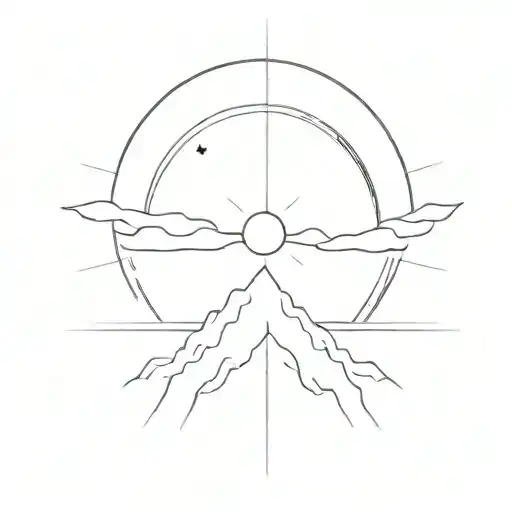 Sun Rising Over Horizon Bravery And Courage