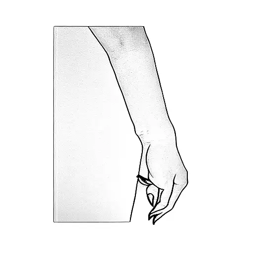 A Woman With A Tattoo On Her Forearm Lotus And Thin Line