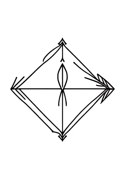 Arrow Zodiac Sign Intertwined