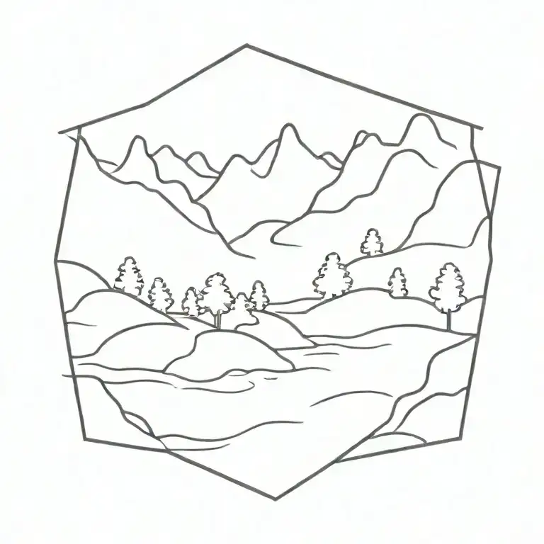 River Flowing Peaceful Scene