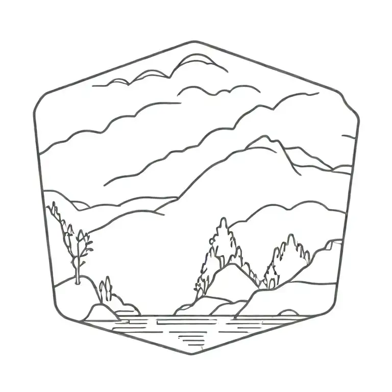 River Flowing Peaceful Scene Inspired