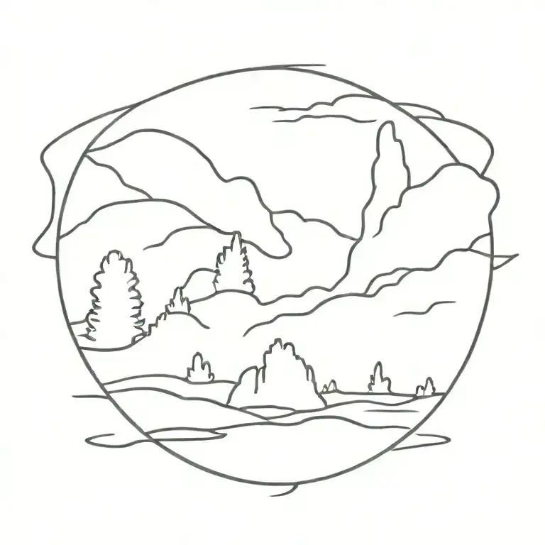 River Flowing Peaceful Scene Inspired