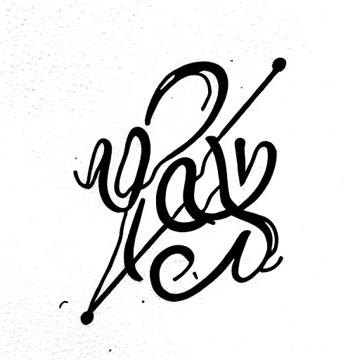 Cursive M And N Letter Together In A Unique Beautiful Way
