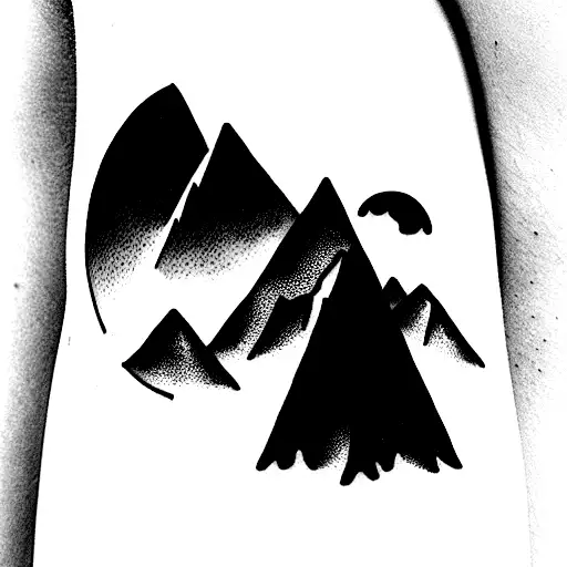 Mountain Water Sun Trees Animals