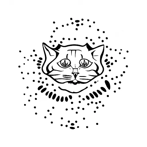 A Minimalist Tattoo Of A Guitar Pick With A Cat Paw Print On It