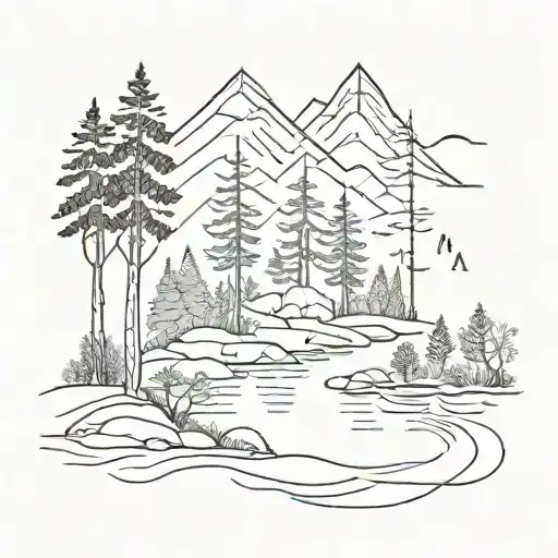 River Among Trees