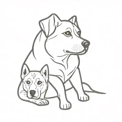 Husky And Beagle Dog