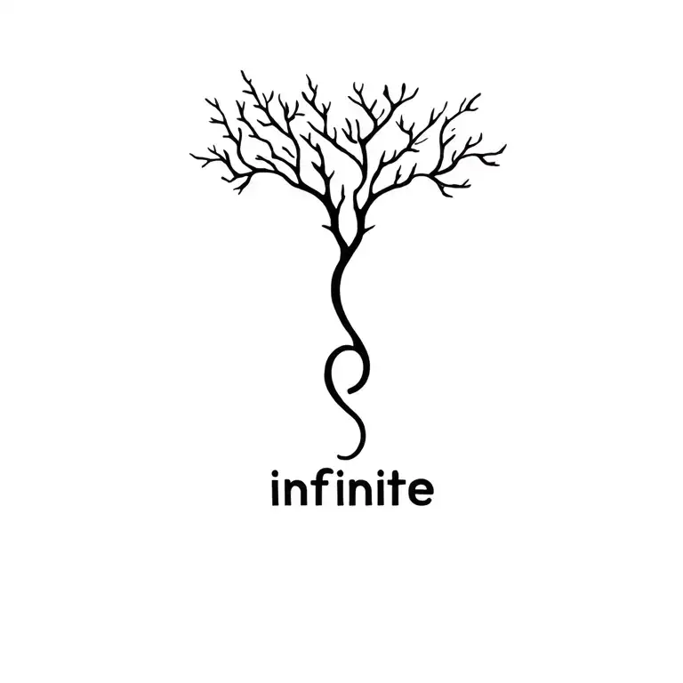The Word 'Infinite' Written With A Semicolon Growing From A Poison Tree