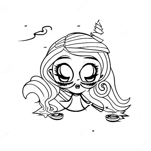 Cartoon Girl Smoke Joint