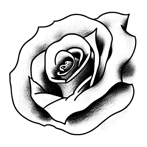 Line Art A Book And Rose