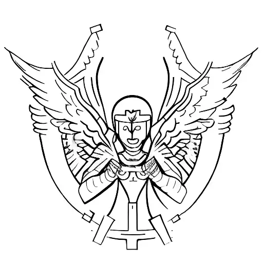 Abstract Representation Of A Car Transforming Into A Guardian Angel In Memory Of Dad