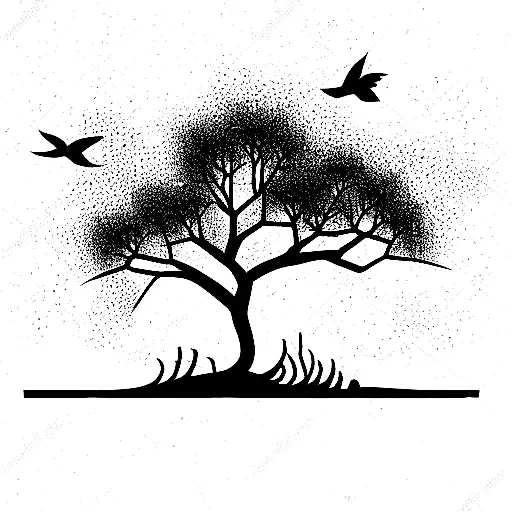 Tree With Birds No Leafs