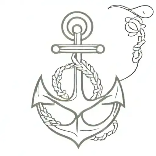 Anchor With An Area To Add Text 'Grandpa' And A Infinity Sign