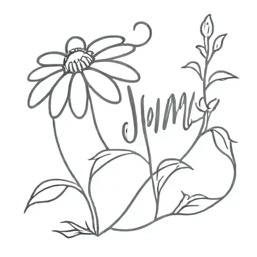 A Daisy With Jimmy Cursive Writing