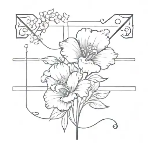 Cross And Birth Flowers