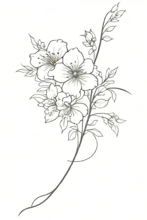 Cross And Birth Flowers