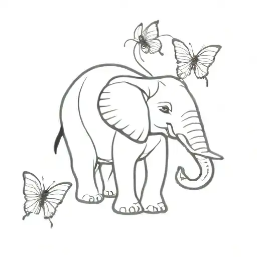 Elephant Pinguin Butterfly