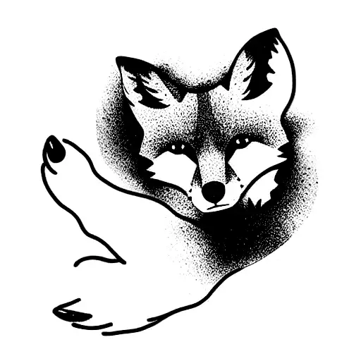 Fox Lying Round In Hands