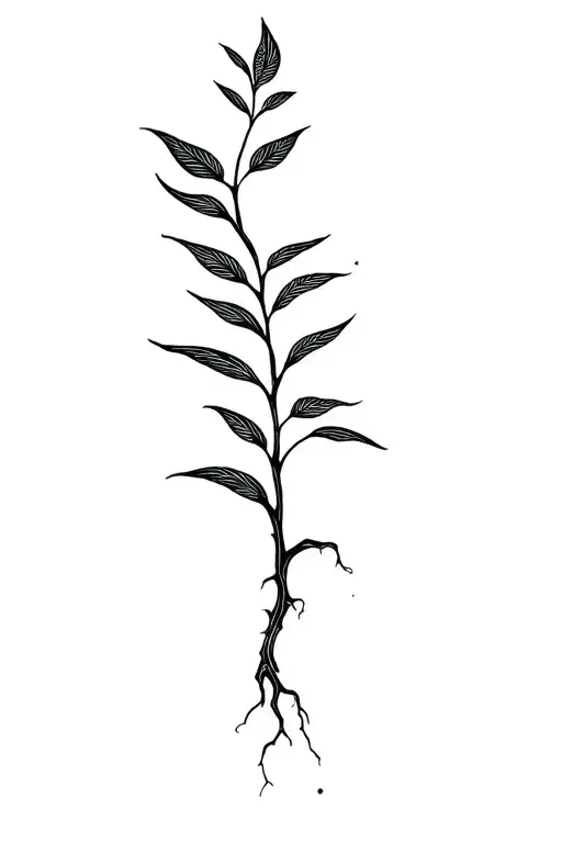 Plant Growing From Root