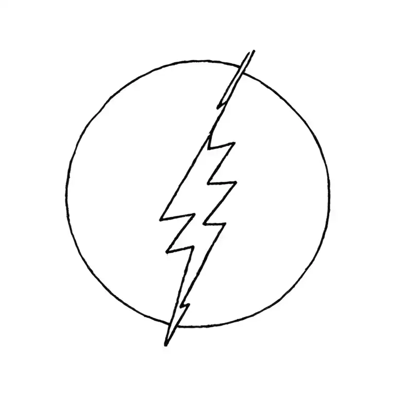 Think With Lightning Bolt Behind The Letters