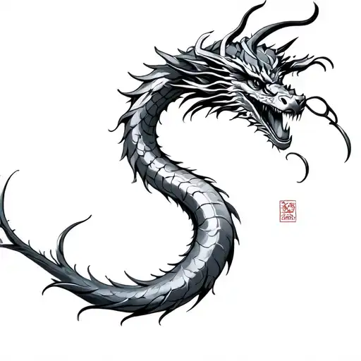 Dying And Bleeding Silver Dragon