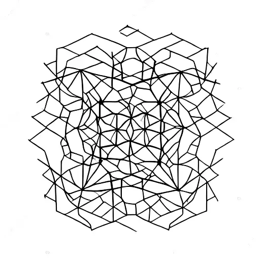 A Geometric Pattern Representing The Interconnectedness Of Data And Nature