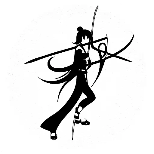 Women With Katana And Sakura