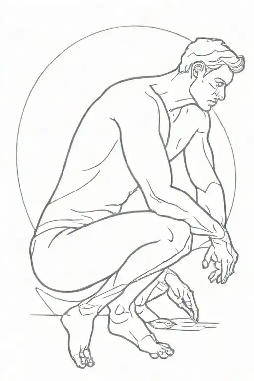 Siloette Male With Erection