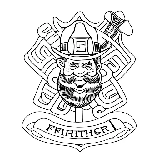 Fighting Irish Leprechaun Wearing Firefighter Gear