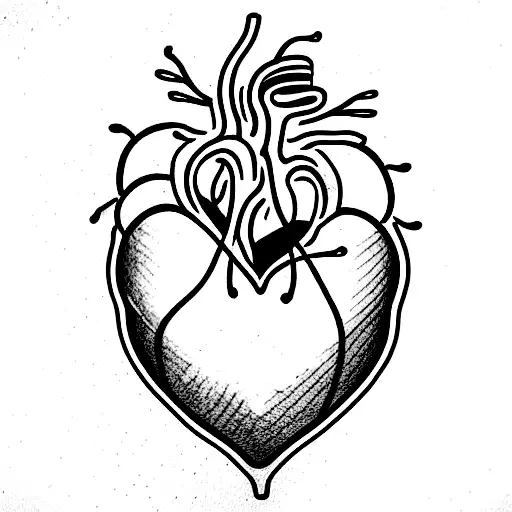 Heart Being Sewn Together By Spider