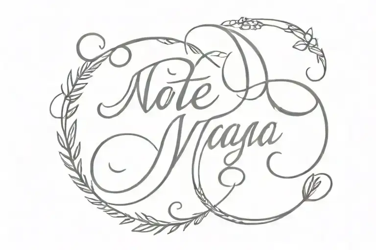 Script Font Combining Nate Maya