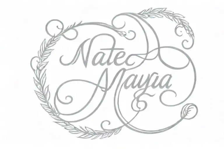 Script Font Combining Nate Maya