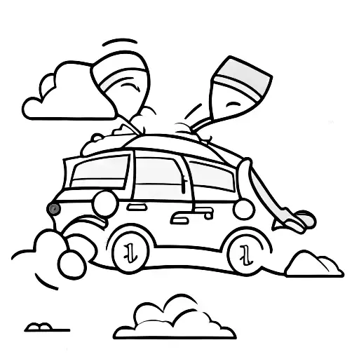 Car Traveling In A Road