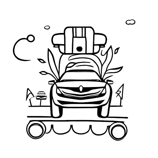 Car Traveling In A Road