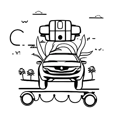 Car Traveling In A Road