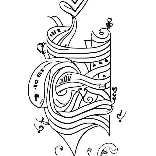 Initials P B S In Fine Line Script With Hearts Either Side