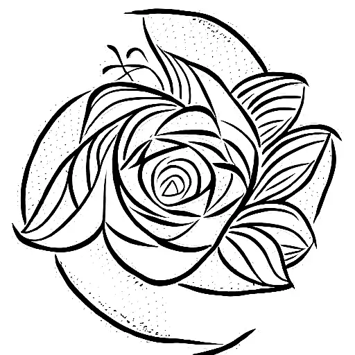 Egyptian Flower Line Work