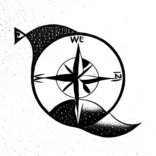 A Wave With A Compass