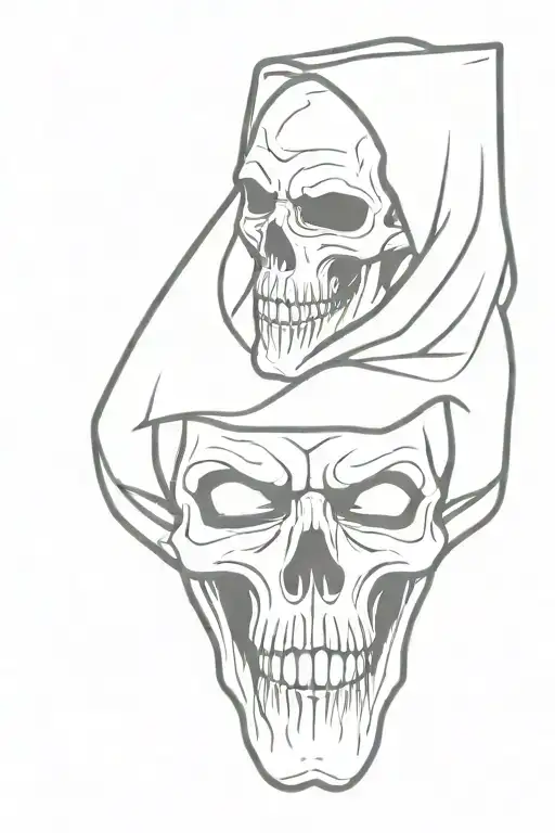 Vampire Skull In Hood