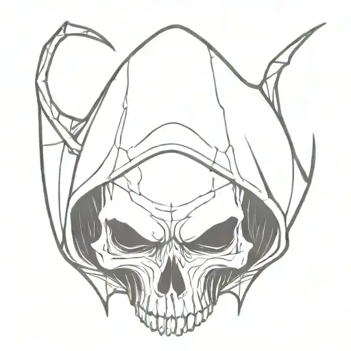 Vampire Skull In Hood