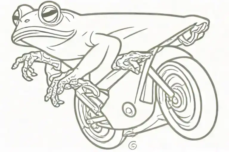 Unhinged Frog Crashing A Motorcycle Speeding