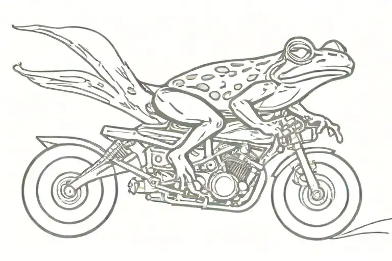 Unhinged Frog Crashing A Motorcycle
