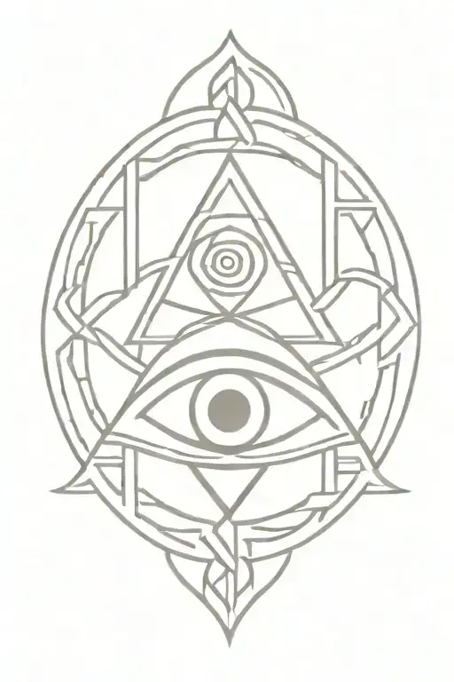 Celtic Knot Evil Eye Symbol Integrated