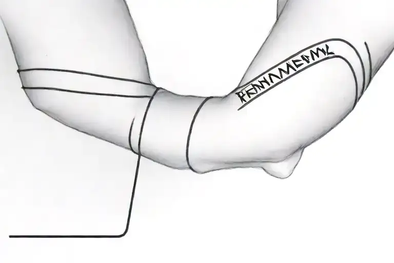 Full Black Bicep Armband With Roman Numerals In The Band